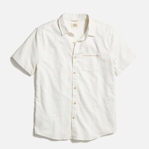 Marine Layer Stretch Selvage Short Sleeve Shirt - white